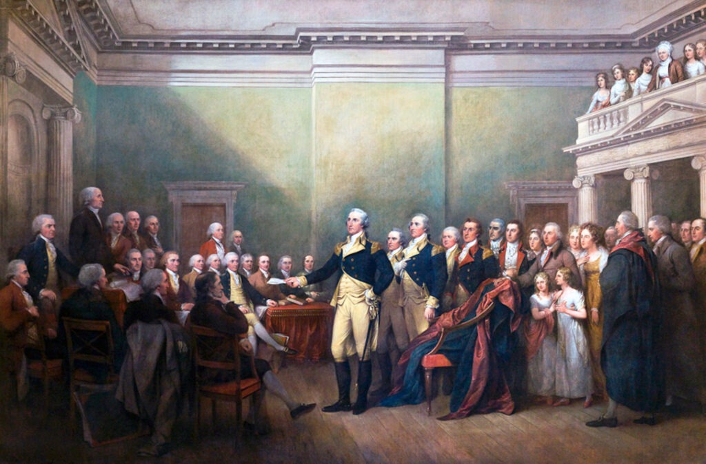 washington resigns his commission