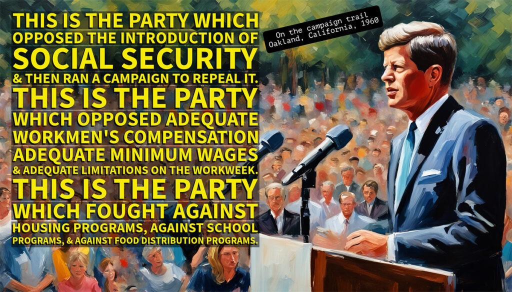 John Kennedy Would Not be a Republican Today