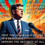 jfk speaking colorful background educated citizen