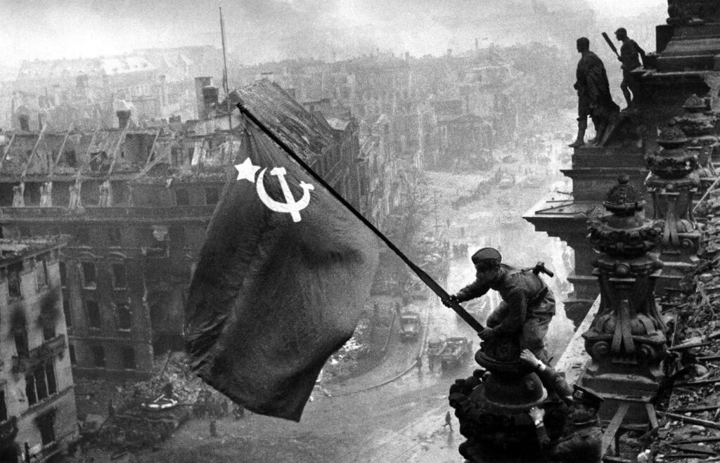 The Soviet flag over the Reichstag 1945